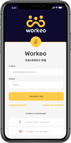 Workeo mobile app for hiring IT professionals